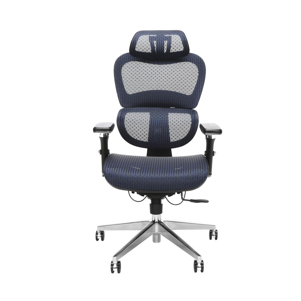 OFM Core Collection Ergo Office Chair featuring Mesh Back and Seat with Head Rest, in Blue (540-BLU). Picture 2