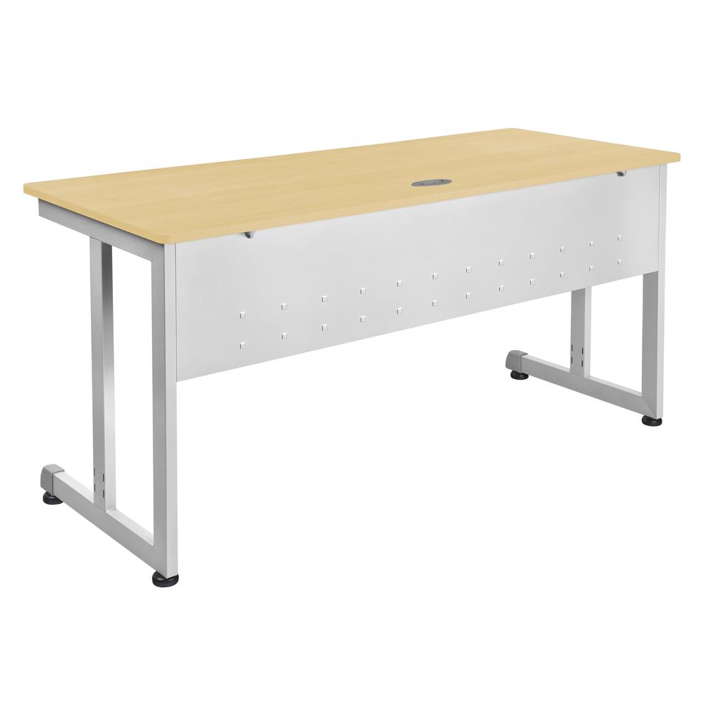 OFM Model 55218 24" x 60" Modular Desk and Worktable, Maple with Silver Frame. Picture 1