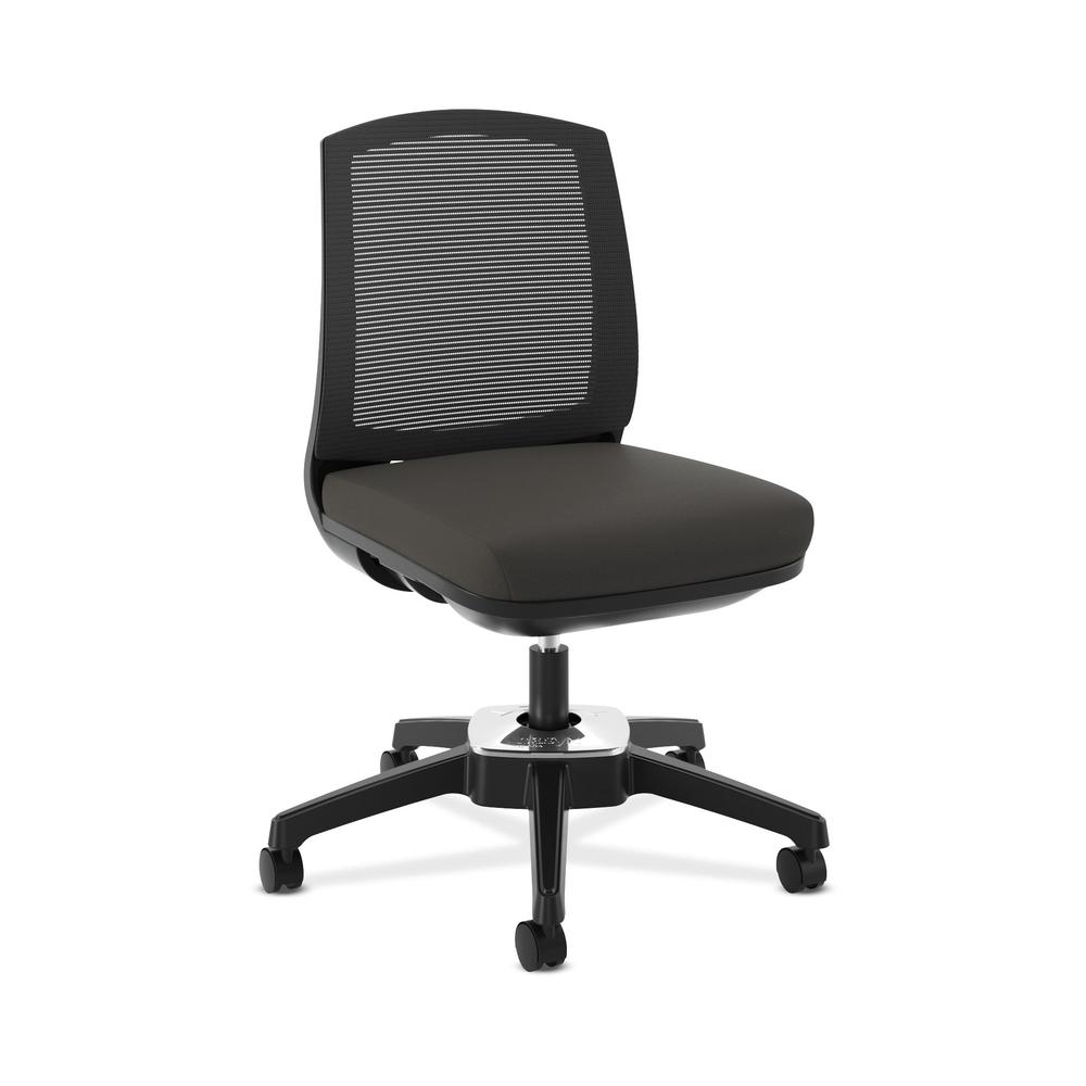 HON Active Task Chair - Armless Computer Chair for Office Desk, Black