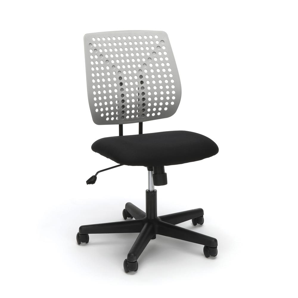 Essentials by OFM ESS-2050 Plastic Back Task Chair, Black with Gray. The main picture.
