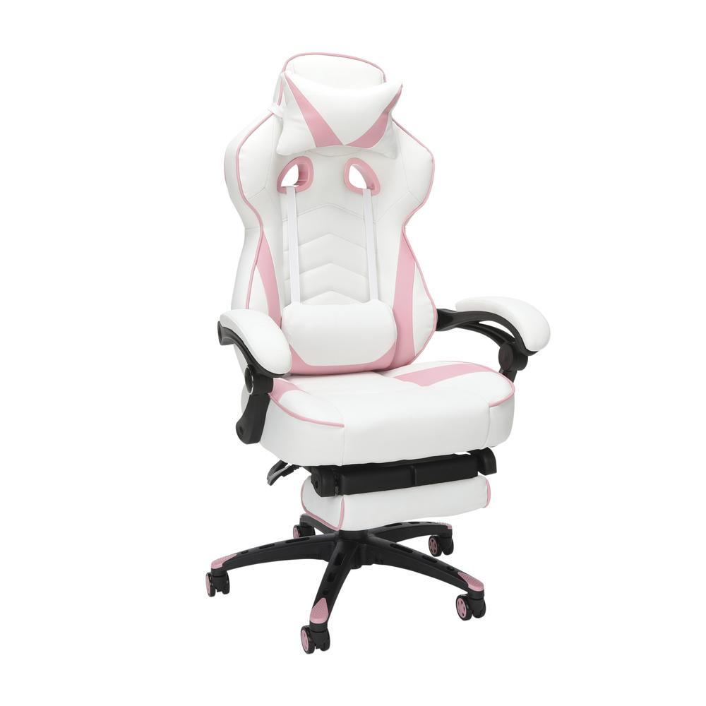 RESPAWN 110 Racing Style Gaming Chair with Footrest, in Pink. The main picture.