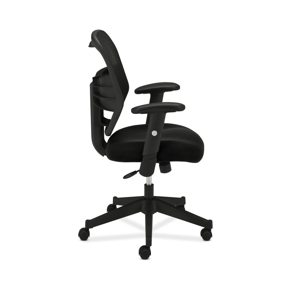 Prominent Mesh High-Back Task Chair | Center-Tilt, Tension, Lock | Adjustable Arms | Black Sandwich Mesh Seat. Picture 4