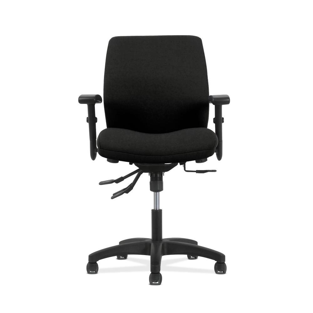 HON Network Mid-Back Task Chair - Asynchronous Computer Chair for Office Desk, Black Fabric (HVL282.A2). Picture 2
