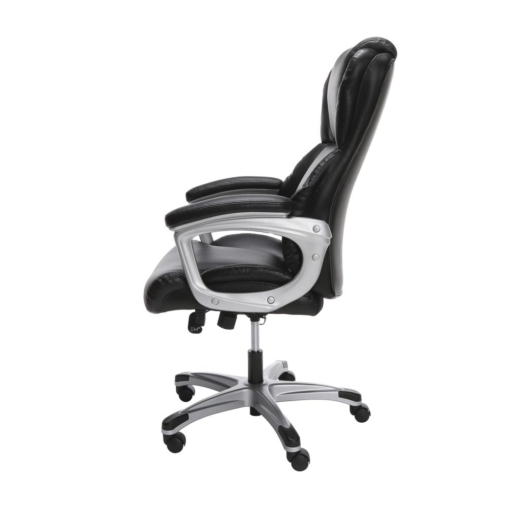 OFM Essentials Series Ergonomic Executive Bonded Leather Office Chair, in Black (ESS-6033-BLK). Picture 3