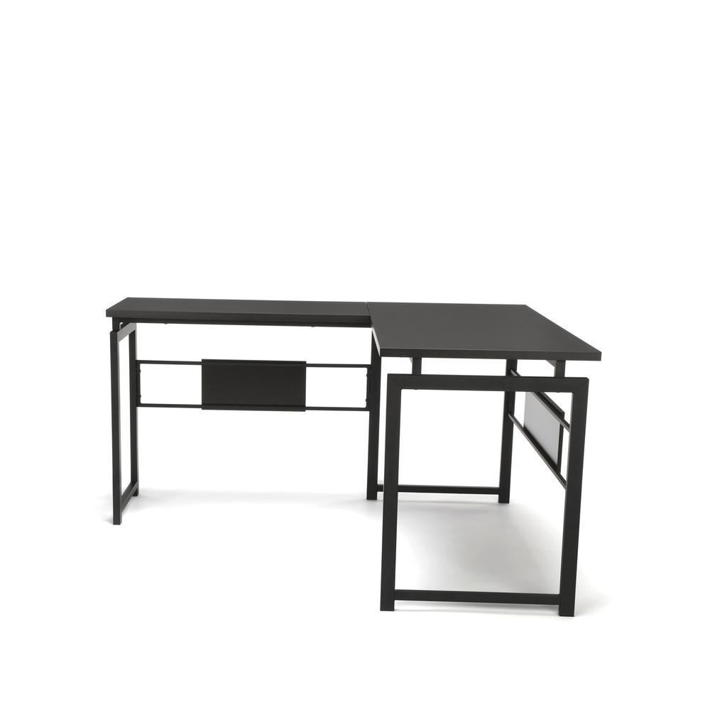 Essentials by OFM ESS-1020 L Desk with Metal Legs, Espresso with Black Frame. Picture 5