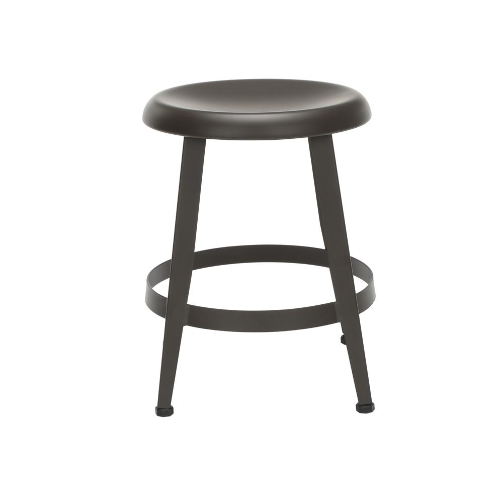18" Table Height Metal Stool, in Antique Brown. Picture 4