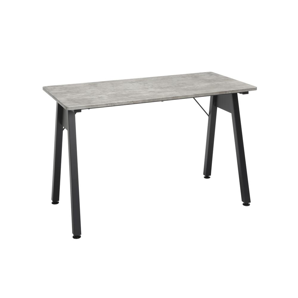 OFM Essentials Collection 48" Table Desk, in Concrete (ESS-1050-BLK-CNC). Picture 1
