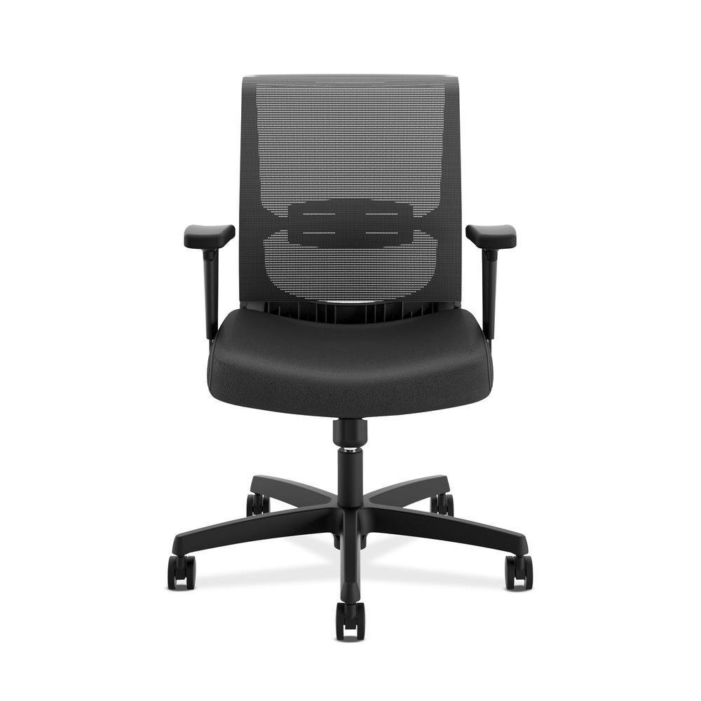 HON Convergence Task Chair -  Computer Chair for Office Desk, Black Vinyl (HCT1MM). Picture 2