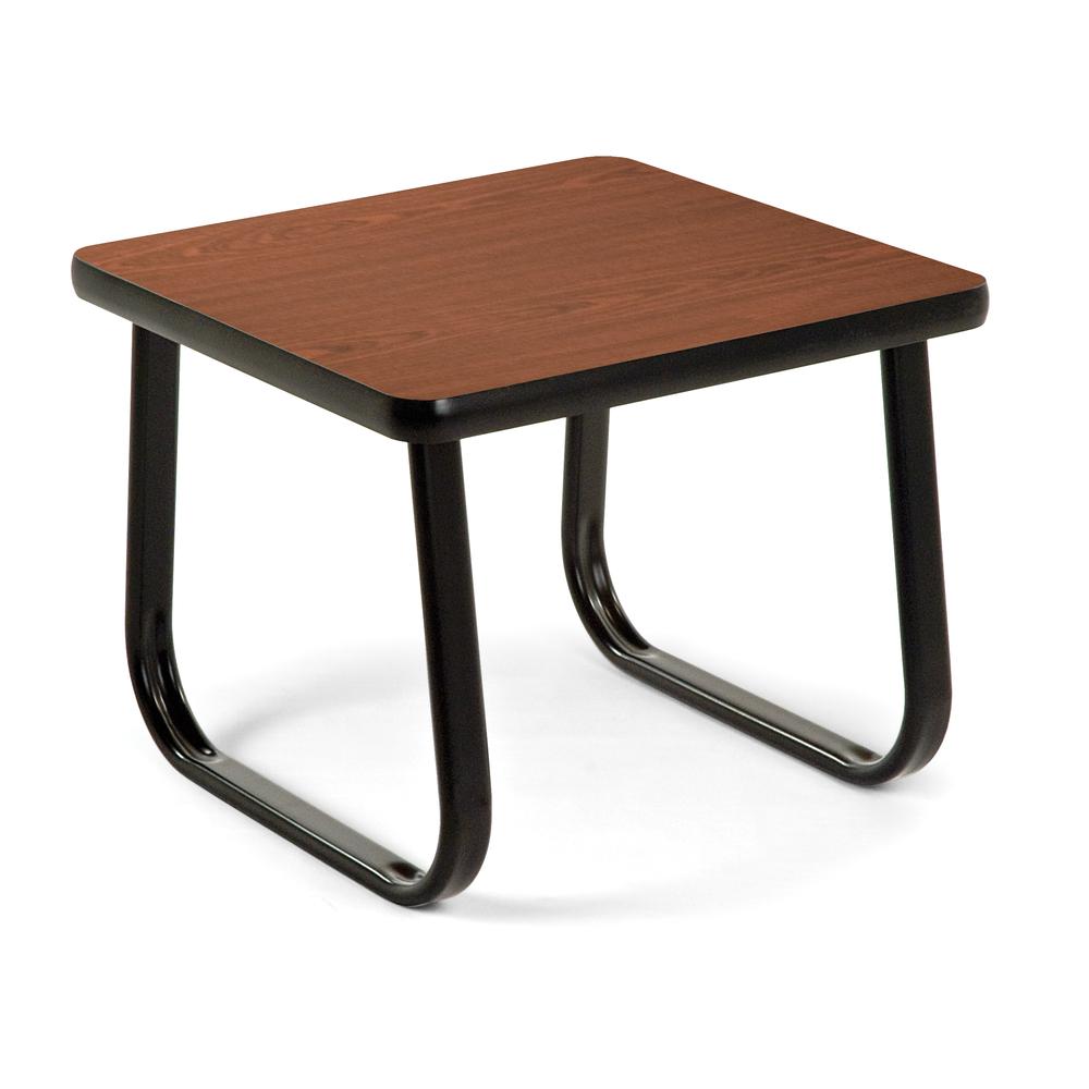 OFM Model TABLE2020 20" End Table with Sled Base, Mahogany. The main picture.