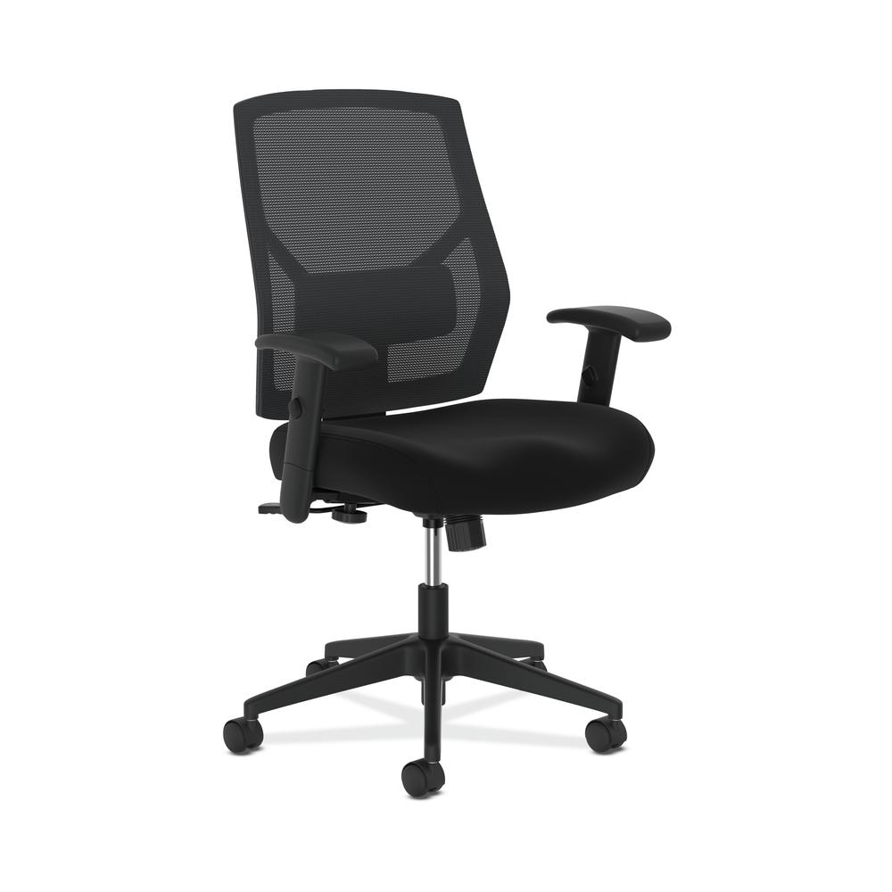 HON Crio High-Back Task Chair - Fabric Mesh Back Computer Chair for Office Desk, Black (HVL581). Picture 1