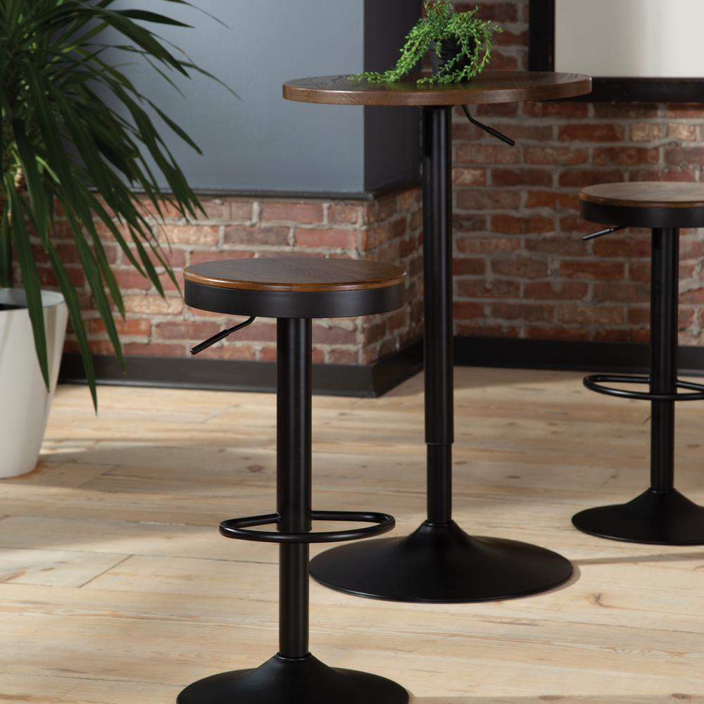The OFM 161 Collection Industrial Modern Backless 23" to 32" Adjustable Bar Stool, 2 pack, is the quintessential industrial modern accent where wood meets metal in a minimalist form with pneumatically. Picture 12