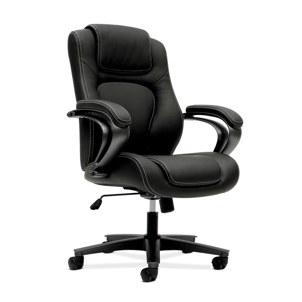 HON Managerial Office Chair- High-Back Computer Desk Chair with Loop Arms , Black (VL402). The main picture.