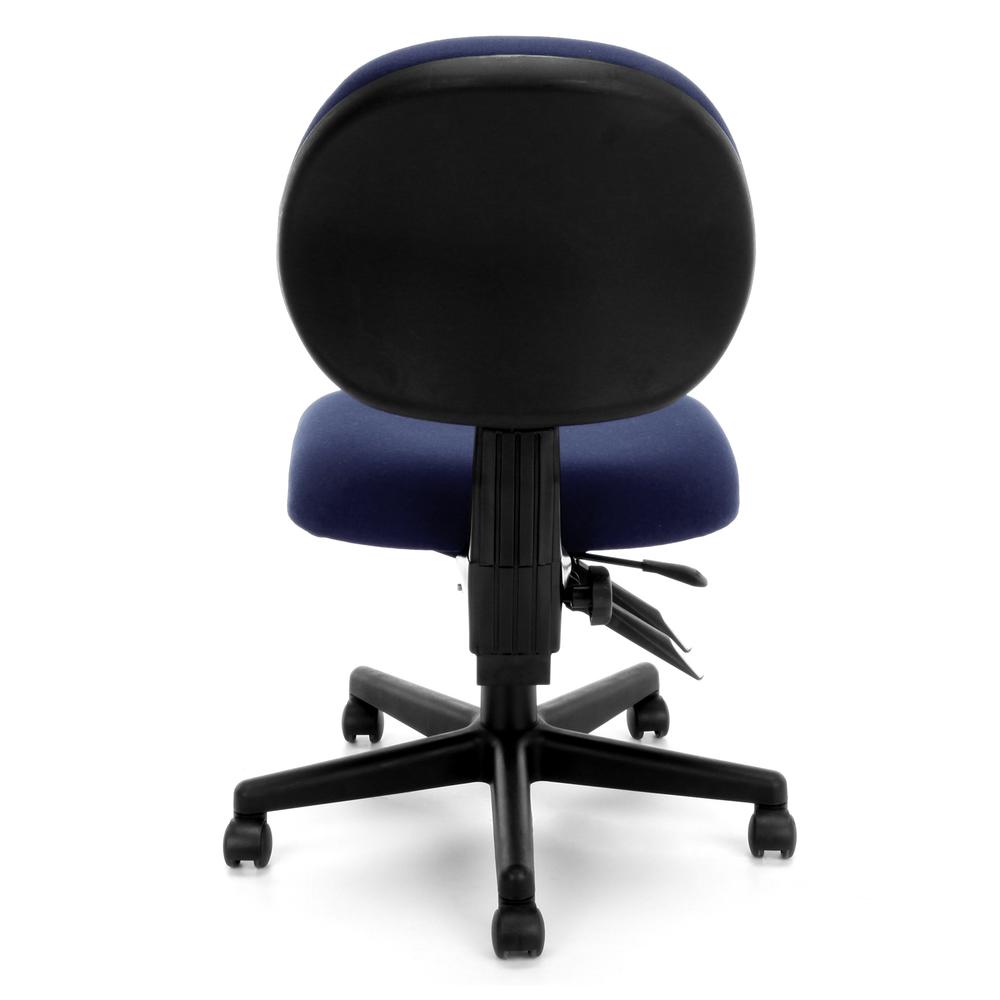 OFM Model 241 24 Hour Ergonomic Upholstered Armless Task Chair, Blue. Picture 5