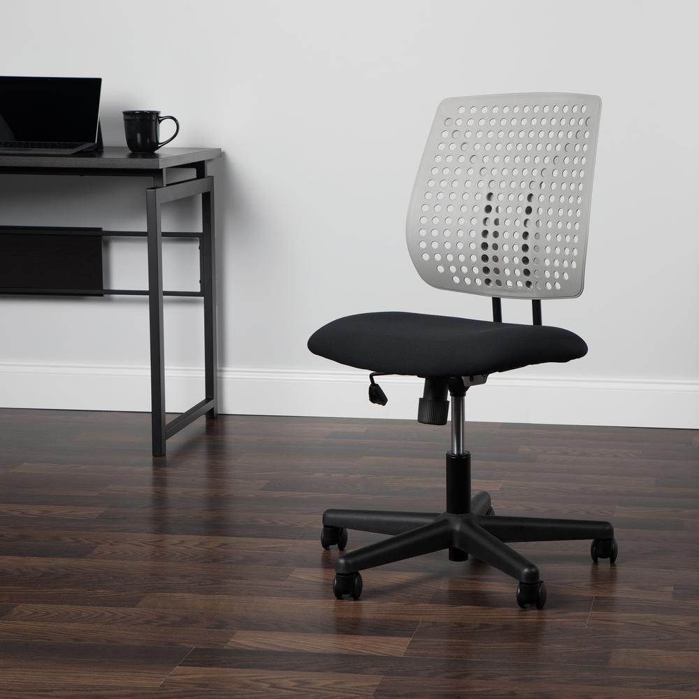 Essentials by OFM ESS-2050 Plastic Back Task Chair, Black with Gray. Picture 6