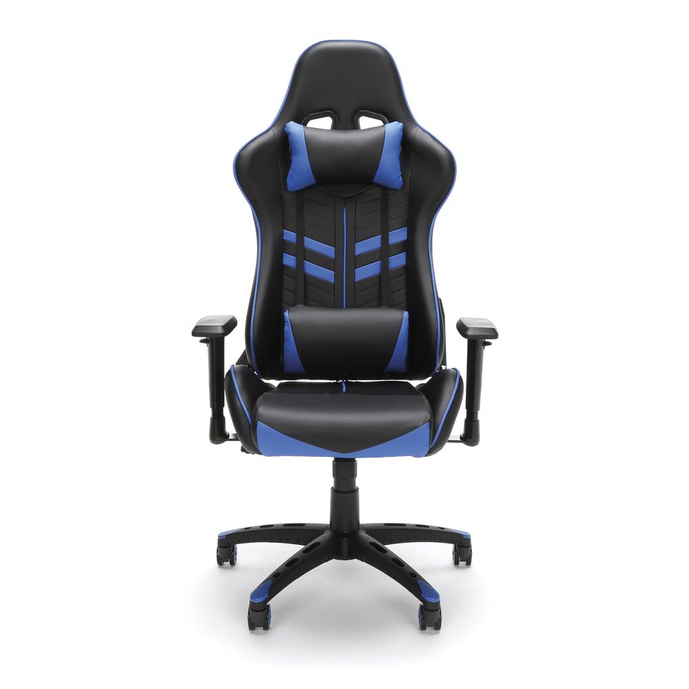 Essentials by OFM ESS-6065 Racing Style Gaming Chair, Blue. Picture 2