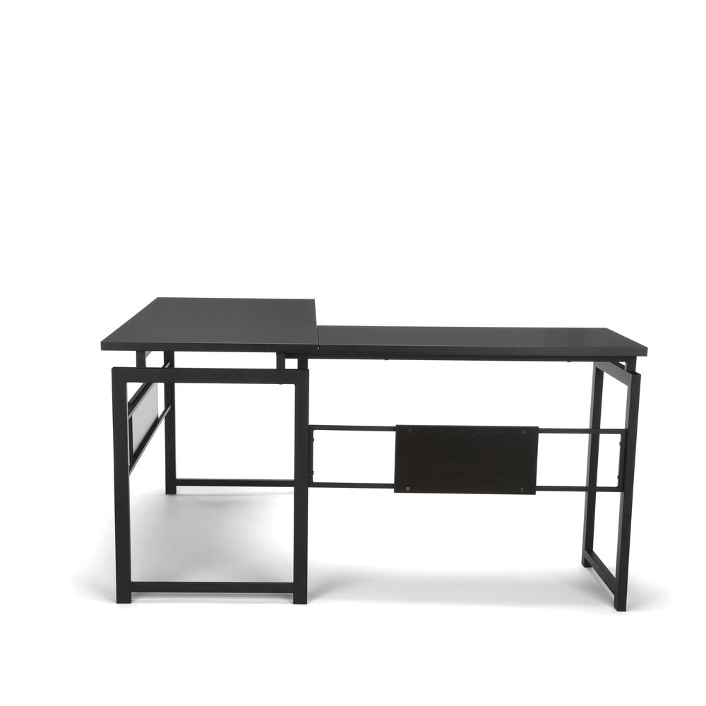 Essentials by OFM ESS-1020 L Desk with Metal Legs, Espresso with Black Frame. Picture 4