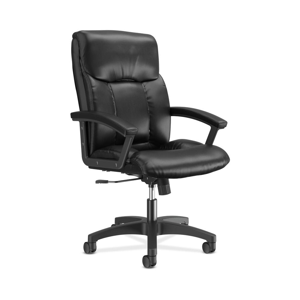 HON Leather Executive Chair - High-Back Computer Chair for Office Desk, Black (VL151). Picture 1