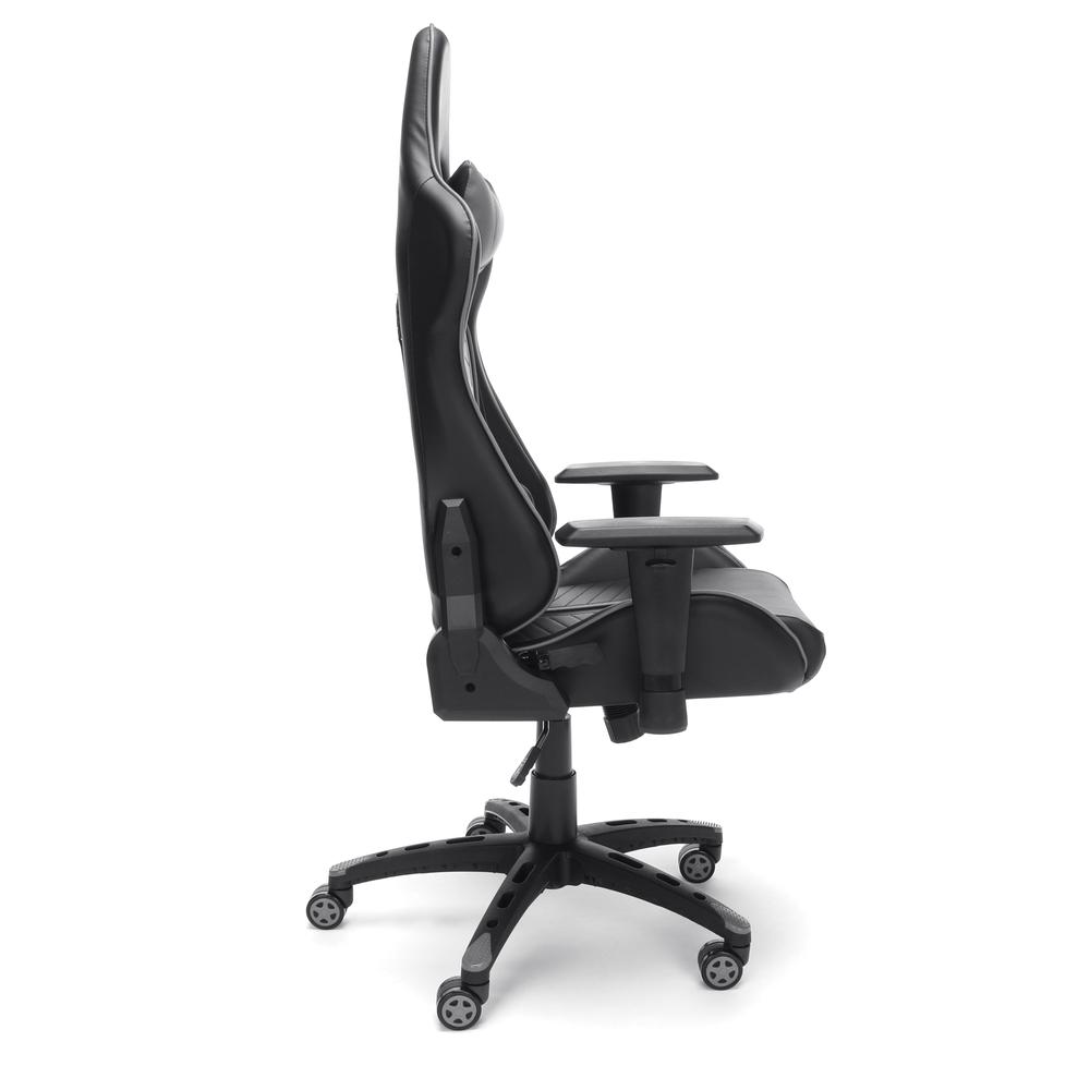 Essentials by OFM ESS-6065 Racing Style Gaming Chair, Gray. Picture 4