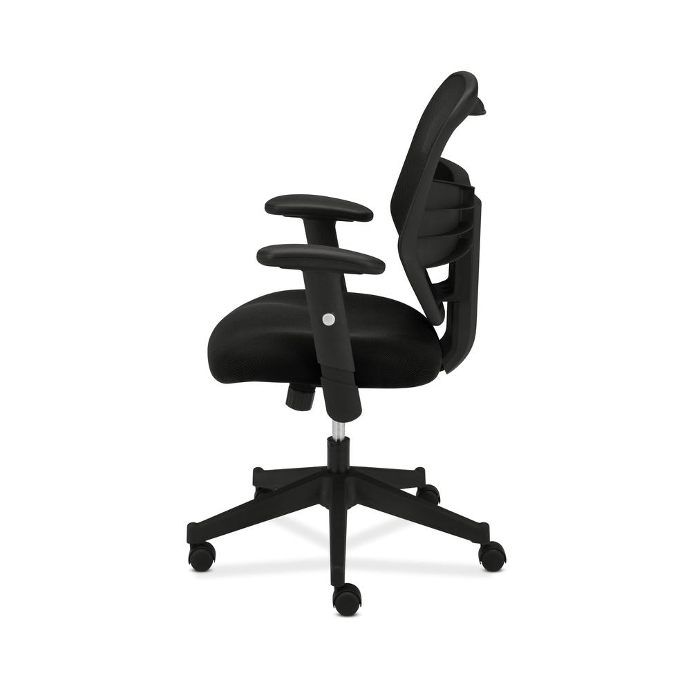Prominent Mesh High-Back Task Chair | Center-Tilt, Tension, Lock | Adjustable Arms | Black Sandwich Mesh Seat. Picture 5