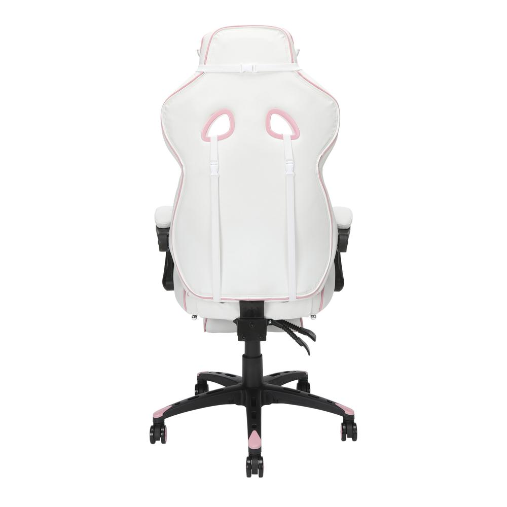 RESPAWN 110 Racing Style Gaming Chair with Footrest, in Pink. Picture 3