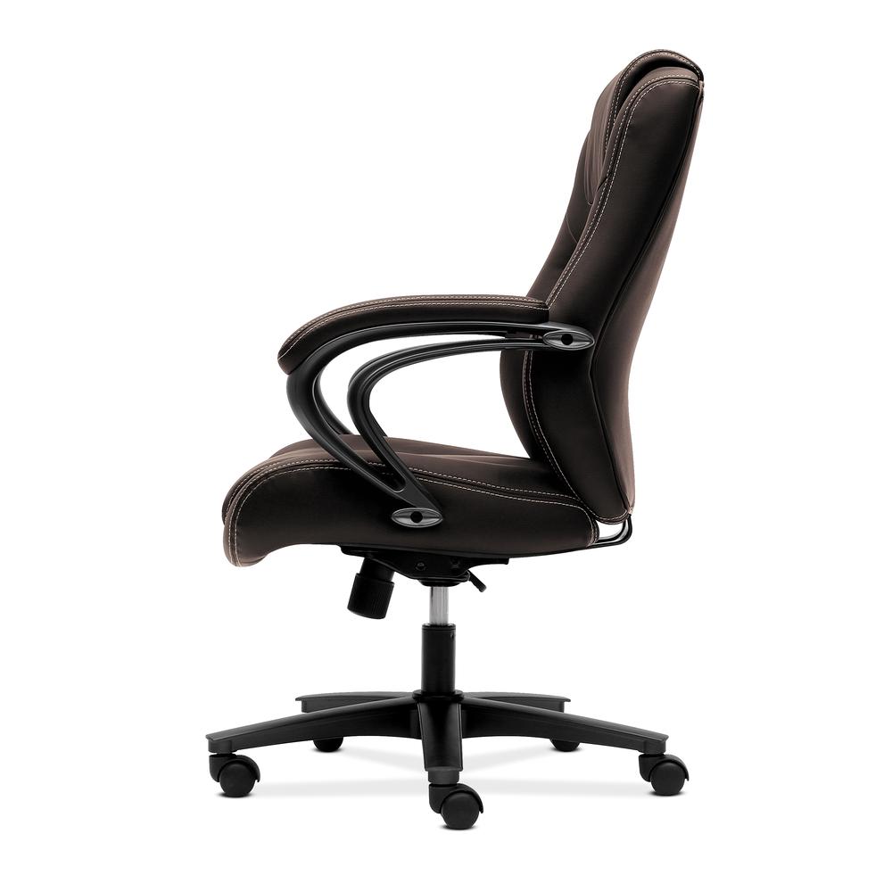 HON Managerial Office Chair- High-Back Computer Desk Chair with Loop Arms , Brown (VL402). Picture 5