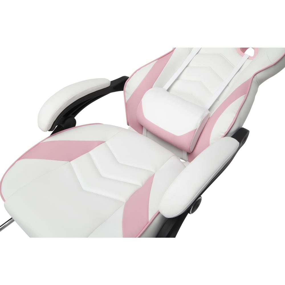 RESPAWN 110 Racing Style Gaming Chair with Footrest, in Pink. Picture 7