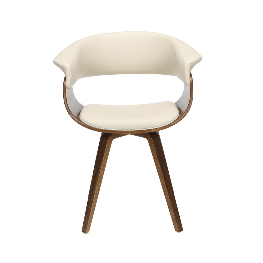 The OFM 161 Collection Mid Century Modern Bentwood Frame Dining Chair with Flare Arms, Vinyl Back and Seat Cushion, in Ivory, bring a touch of mid century to any room or dining set. These dining chair. Picture 2
