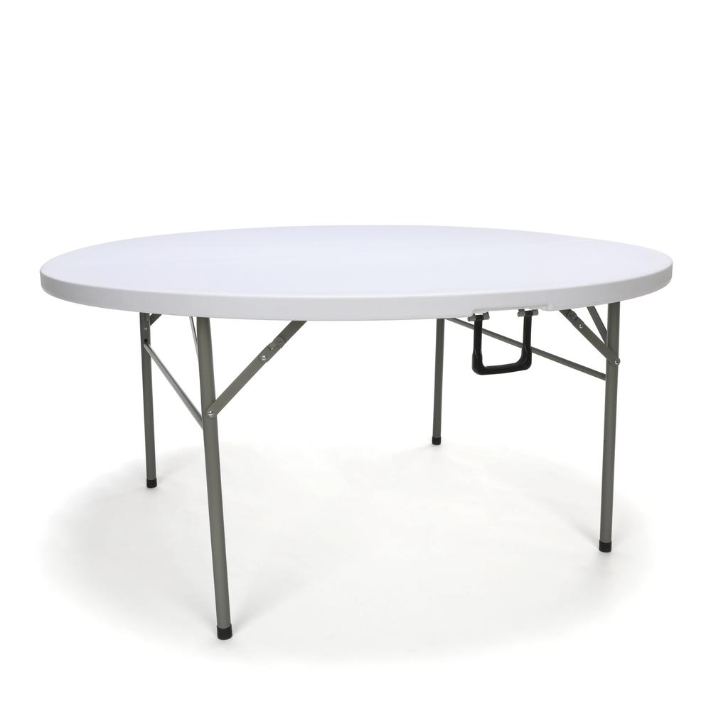 Essentials by OFM ESS-5060RF 60" Round Center-Folding Utility Table, White. The main picture.
