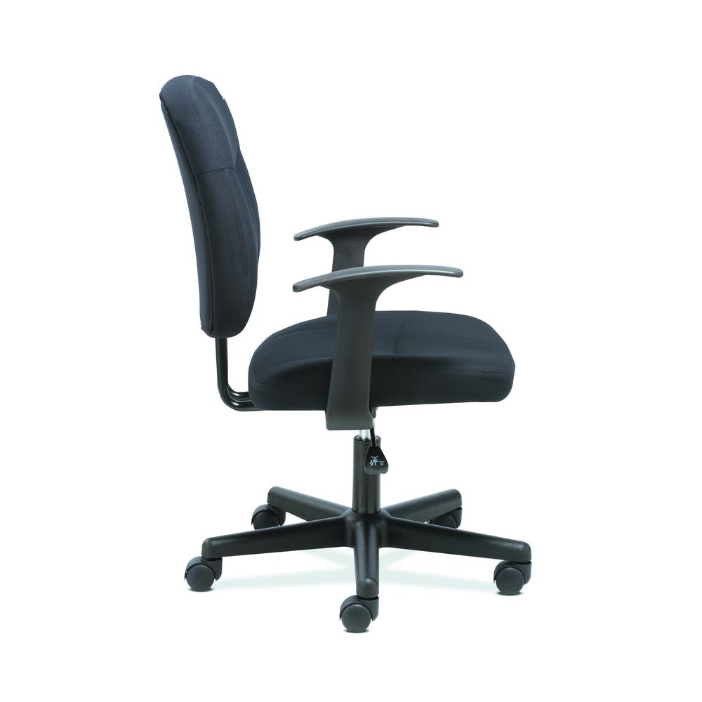 Sadie Task Chair-Fixed Arm Computer Chair for Office Desk, Black (HVST402). Picture 4