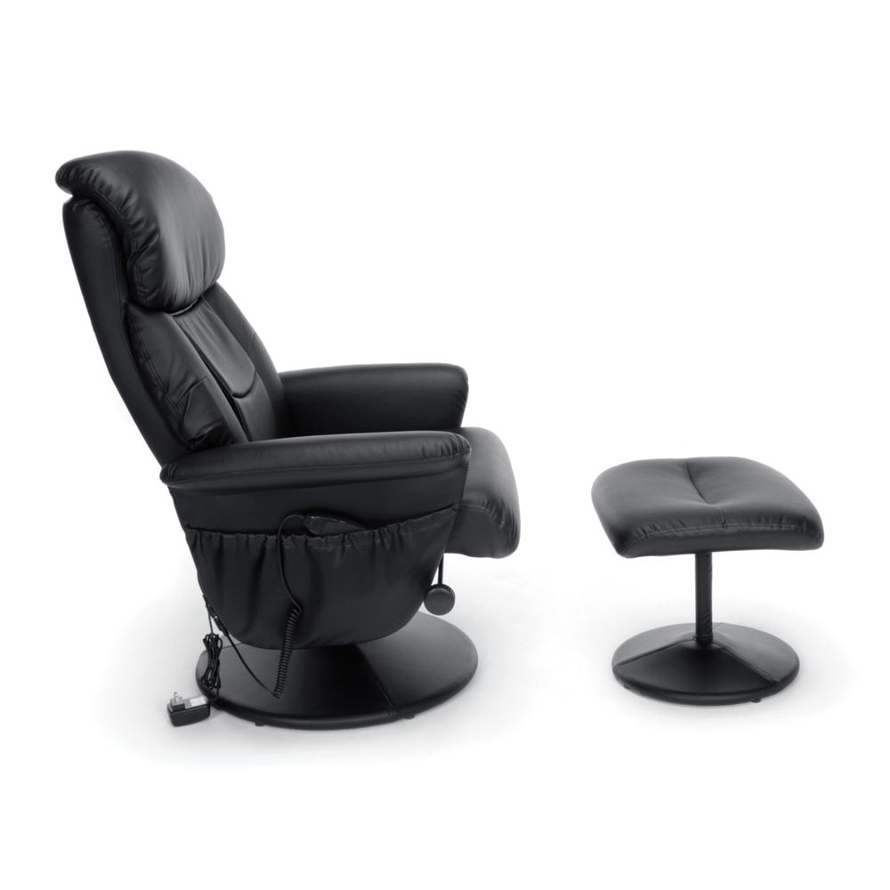 OFM ESS-7050M Heated Shiatsu Massage Bonded Leather Recliner and Ottoman. Picture 4