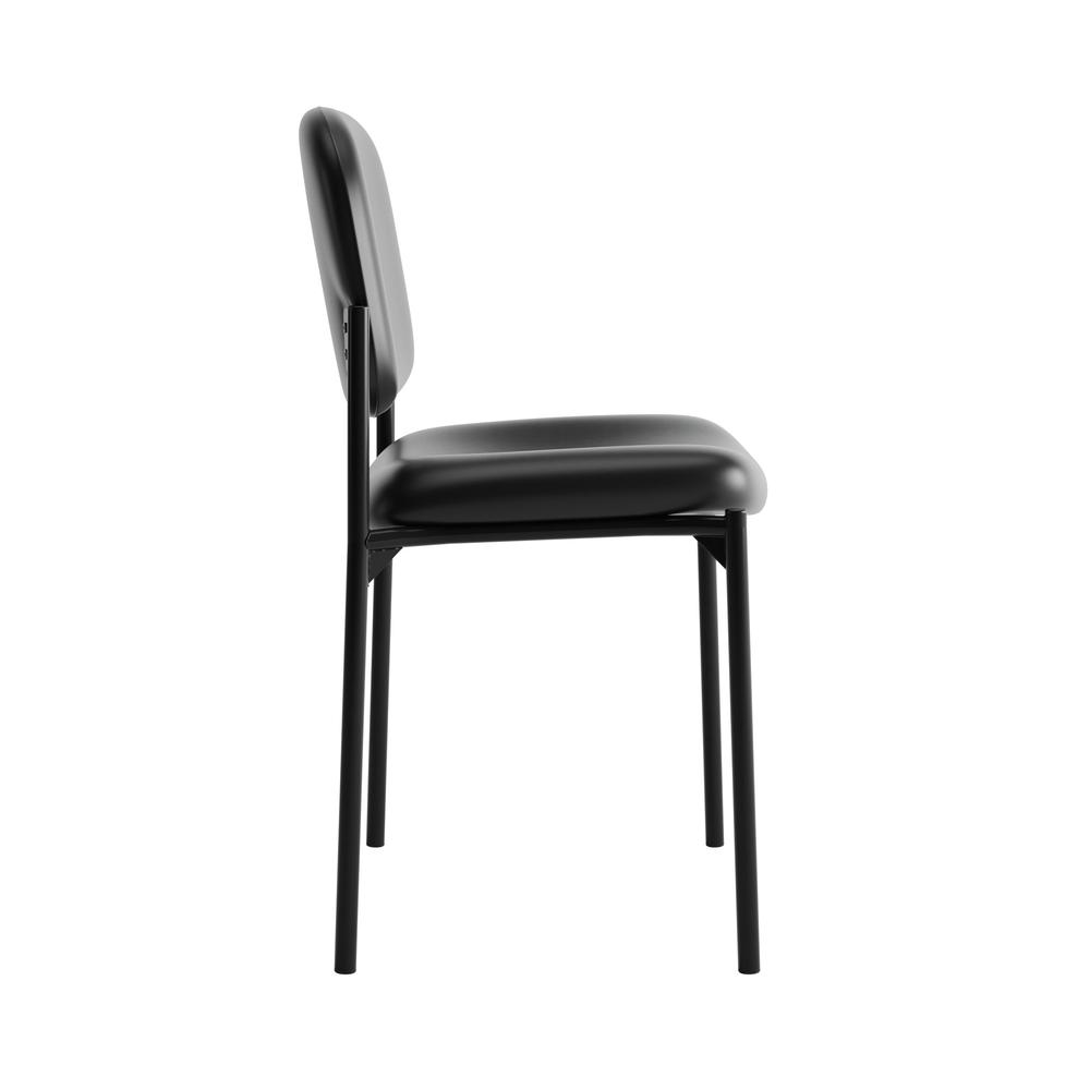 HON Scatter Stacking Guest Chair, in Black Leather (HVL606). Picture 4