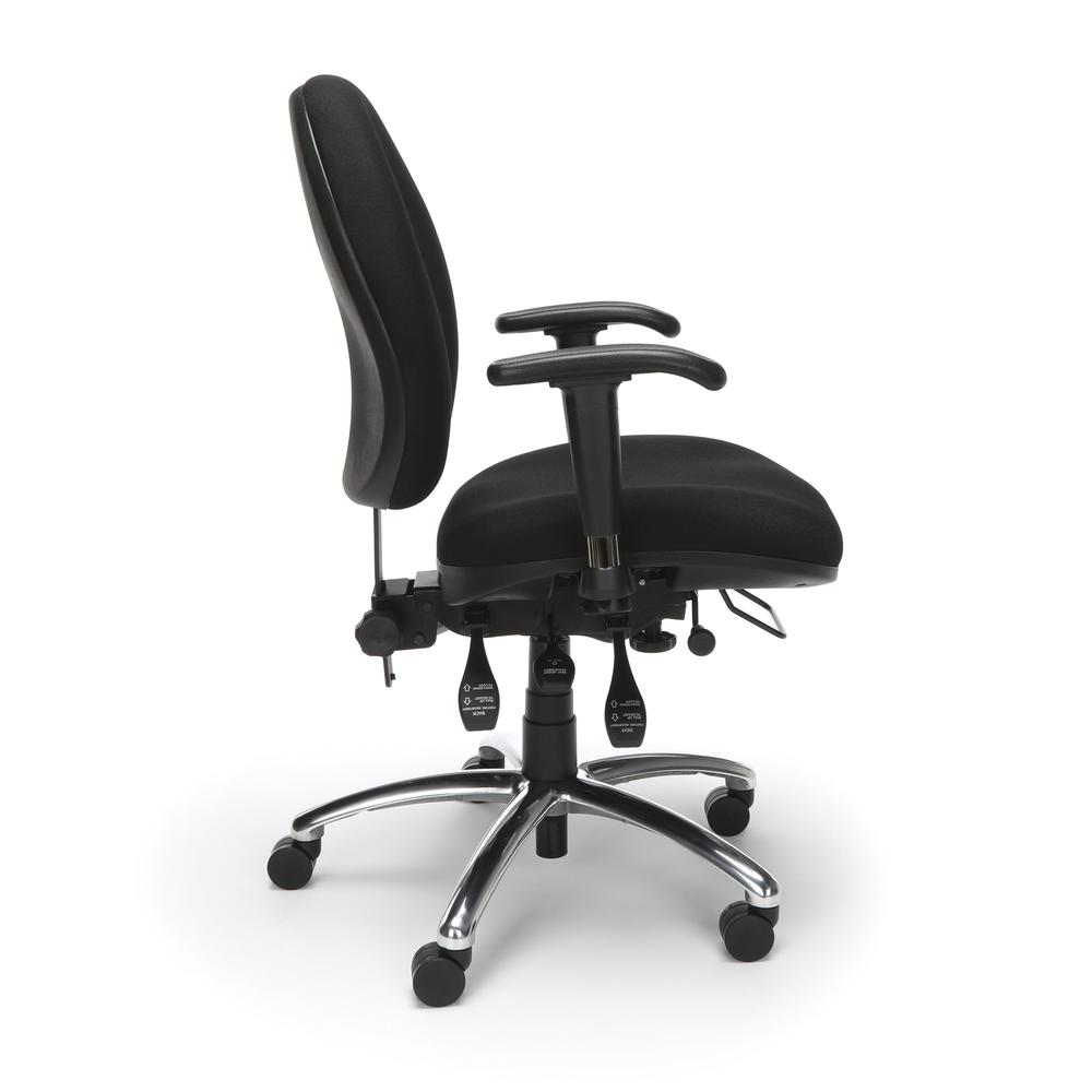 OFM Model 247 Big and Tall Computer Swivel Task Chair with Arms, Fabric. Picture 4