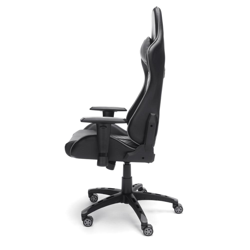 Essentials by OFM ESS-6065 Racing Style Gaming Chair, Gray. Picture 5