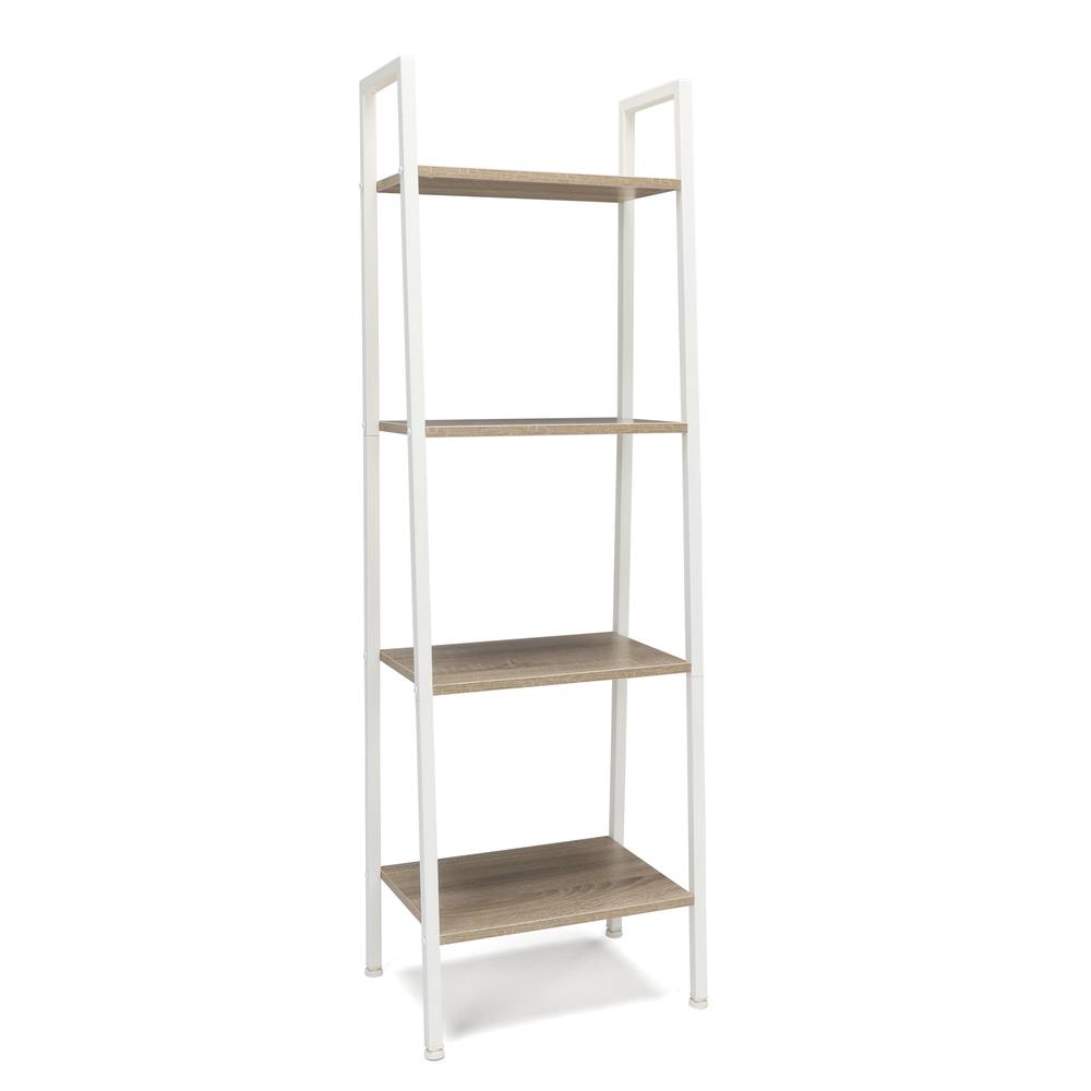Ofm Ess 1045 4 Shelf Free Standing Ladder Bookshelf Natural With