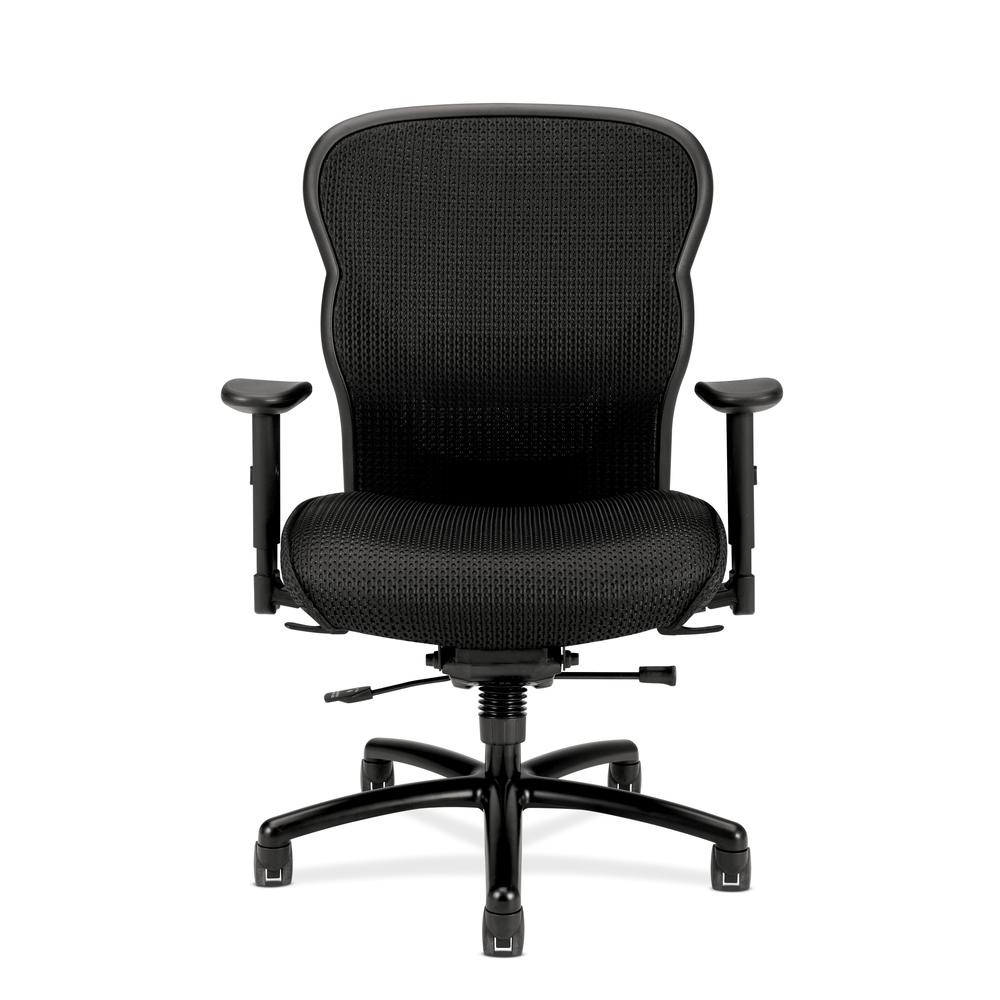 HON Wave Big and Tall Executive Chair - Mesh Office Chair with Adjustable Arms, Black (VL705). Picture 2