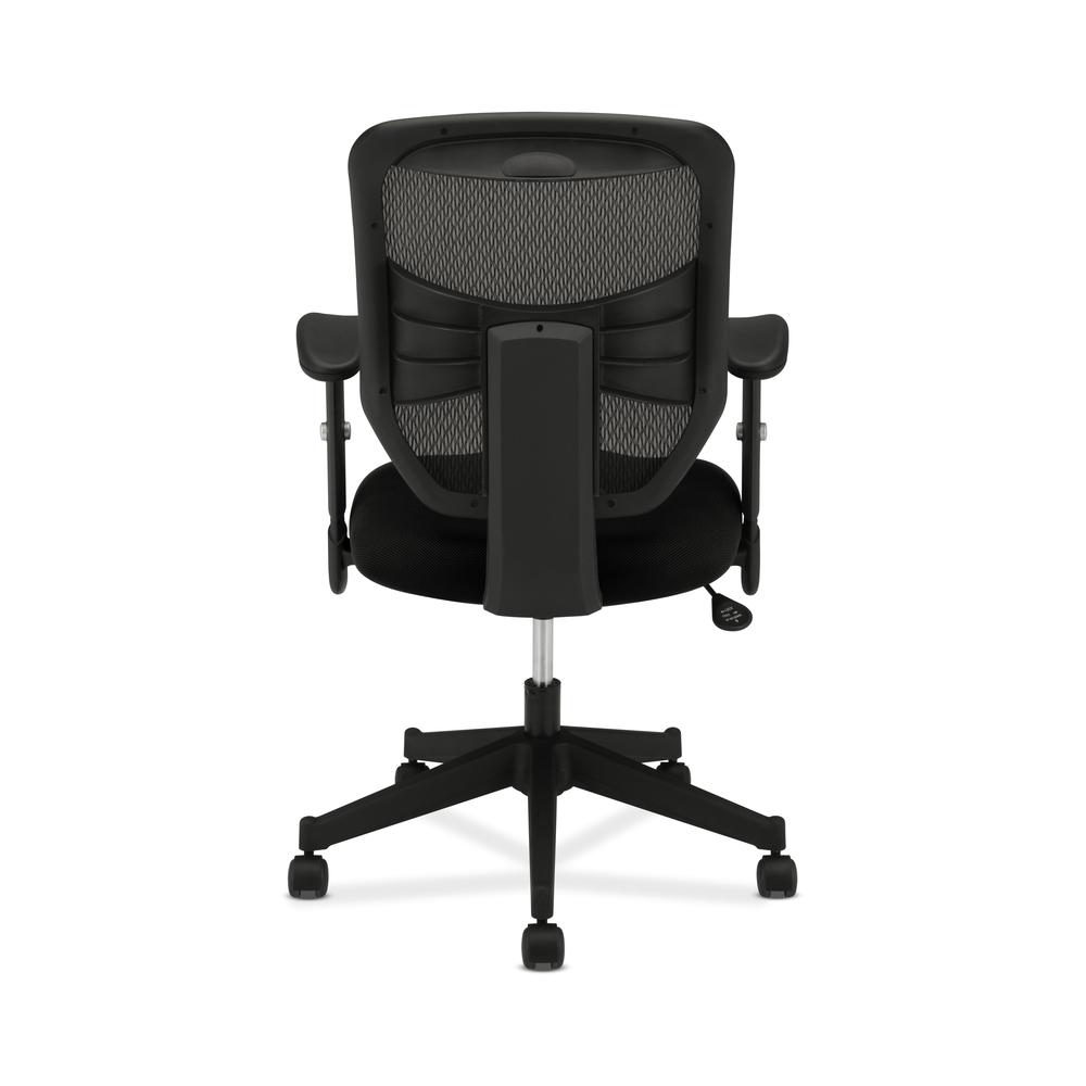 Prominent Mesh High-Back Task Chair | Center-Tilt, Tension, Lock | Adjustable Arms | Black Sandwich Mesh Seat. Picture 3
