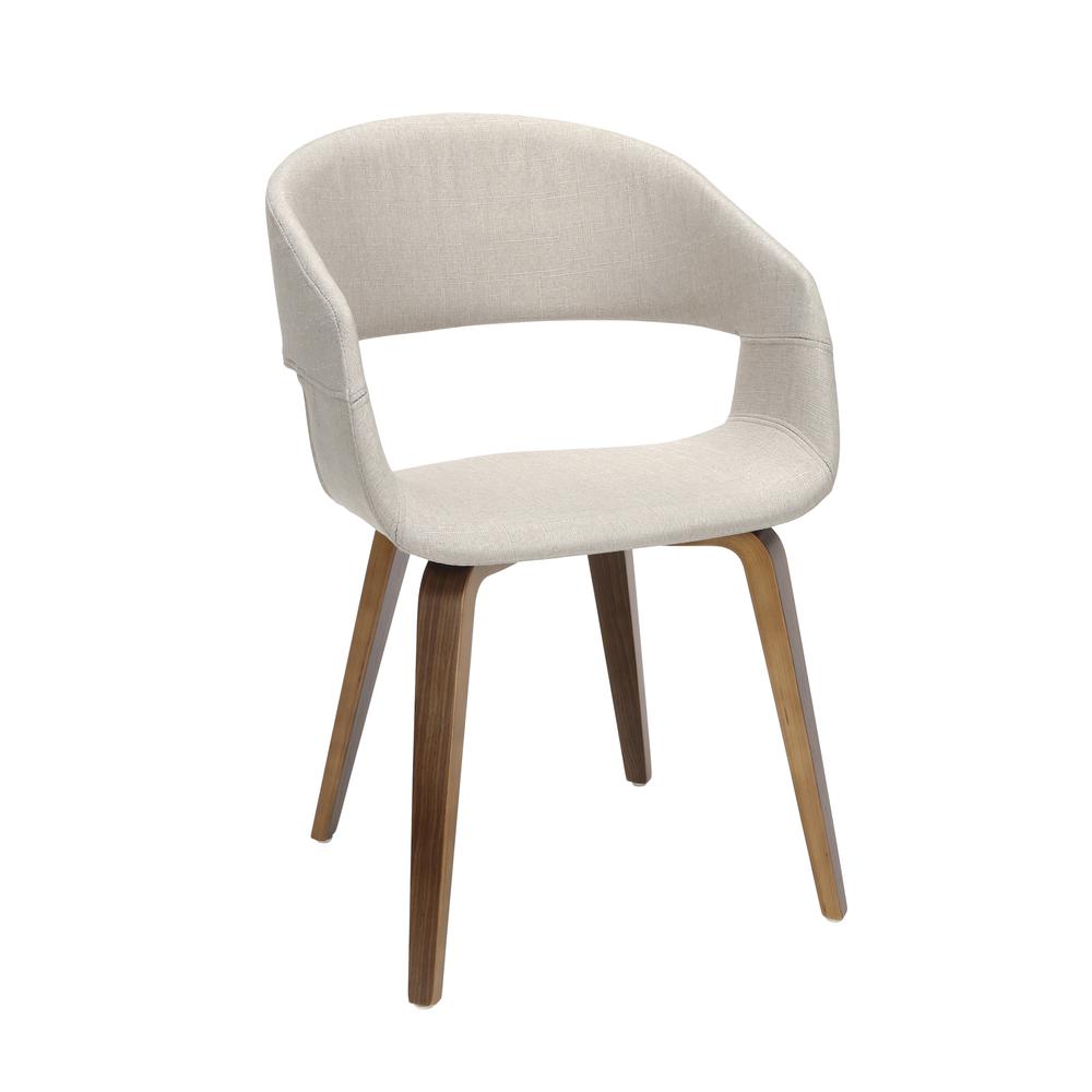 The versatile OFM 161 Collection Mid Century Modern Fabric Accent Chair, 2 Pack, in Beige, lend a simplistic air of sophistication to your dining room or nearly any location. Sold in sets of 2, these. Picture 1