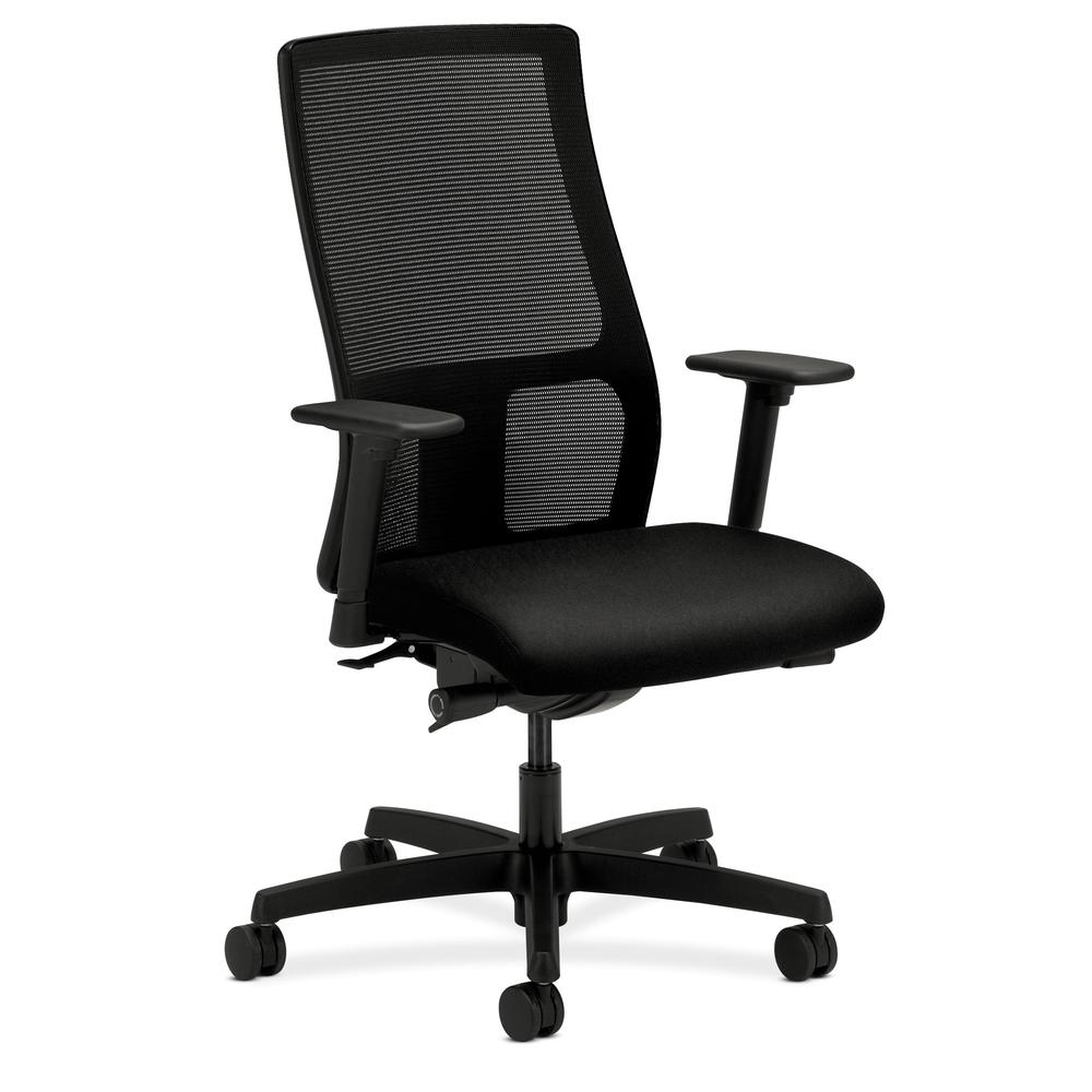 HON Ignition Series Mid-Back Work Chair - Mesh Computer Chair for Office Desk, Black (HIWM2). The main picture.