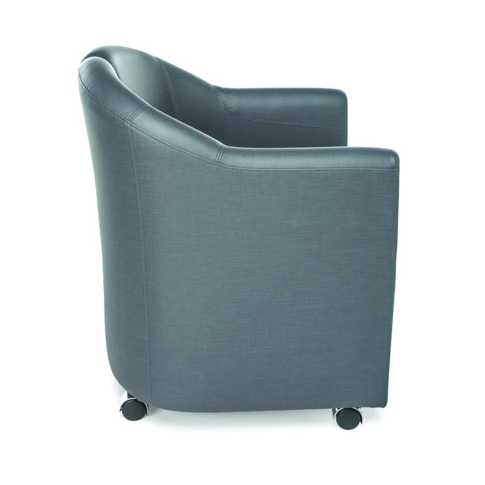 OFM Contour Series Model 880 Mobile Club Chair, Anti-MicrobSlate. Picture 4