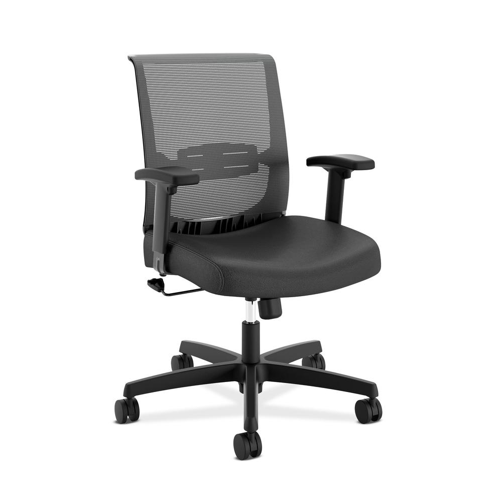 HON Convergence Task Chair -  Computer Chair for Office Desk, Black Vinyl (HCT1MM). Picture 1