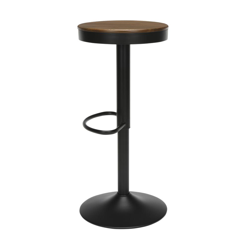 The OFM 161 Collection Industrial Modern Backless 23" to 32" Adjustable Bar Stool, 2 pack, is the quintessential industrial modern accent where wood meets metal in a minimalist form with pneumatically. Picture 5