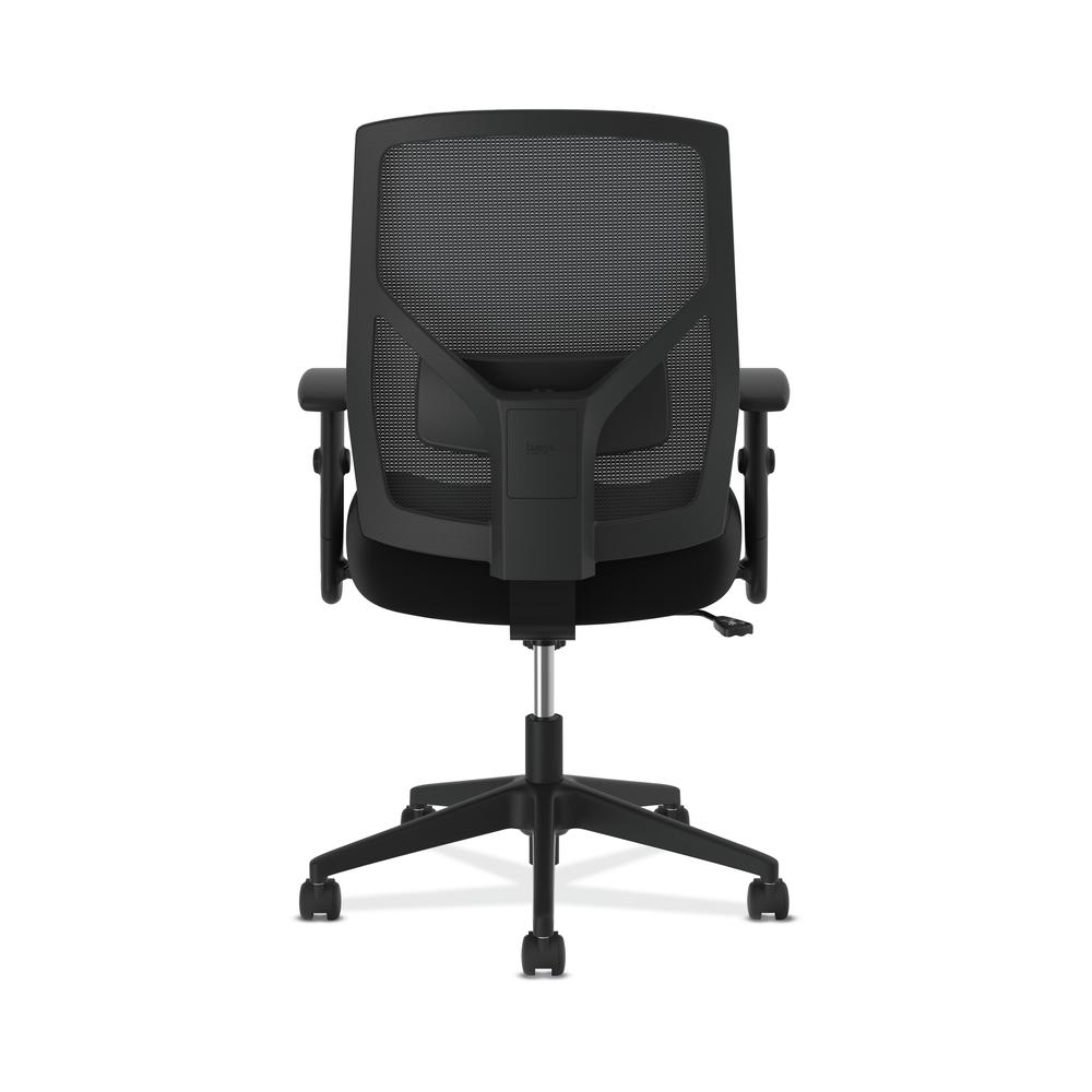 HON Crio High-Back Task Chair - Leather Mesh Back Computer Chair for Office Desk, Black (HVL581). Picture 3