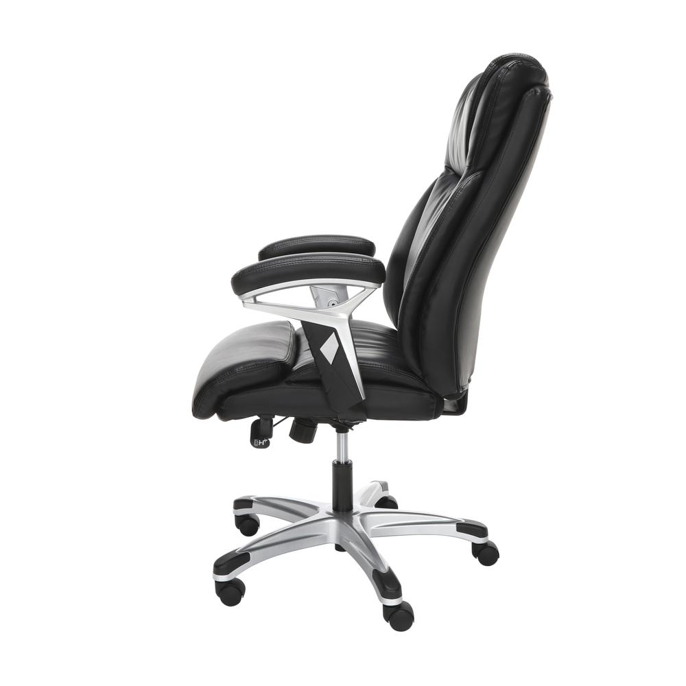OFM Essentials Series Ergonomic Executive Bonded Leather Office Chair, in Black (ESS-6046-BLK). Picture 3