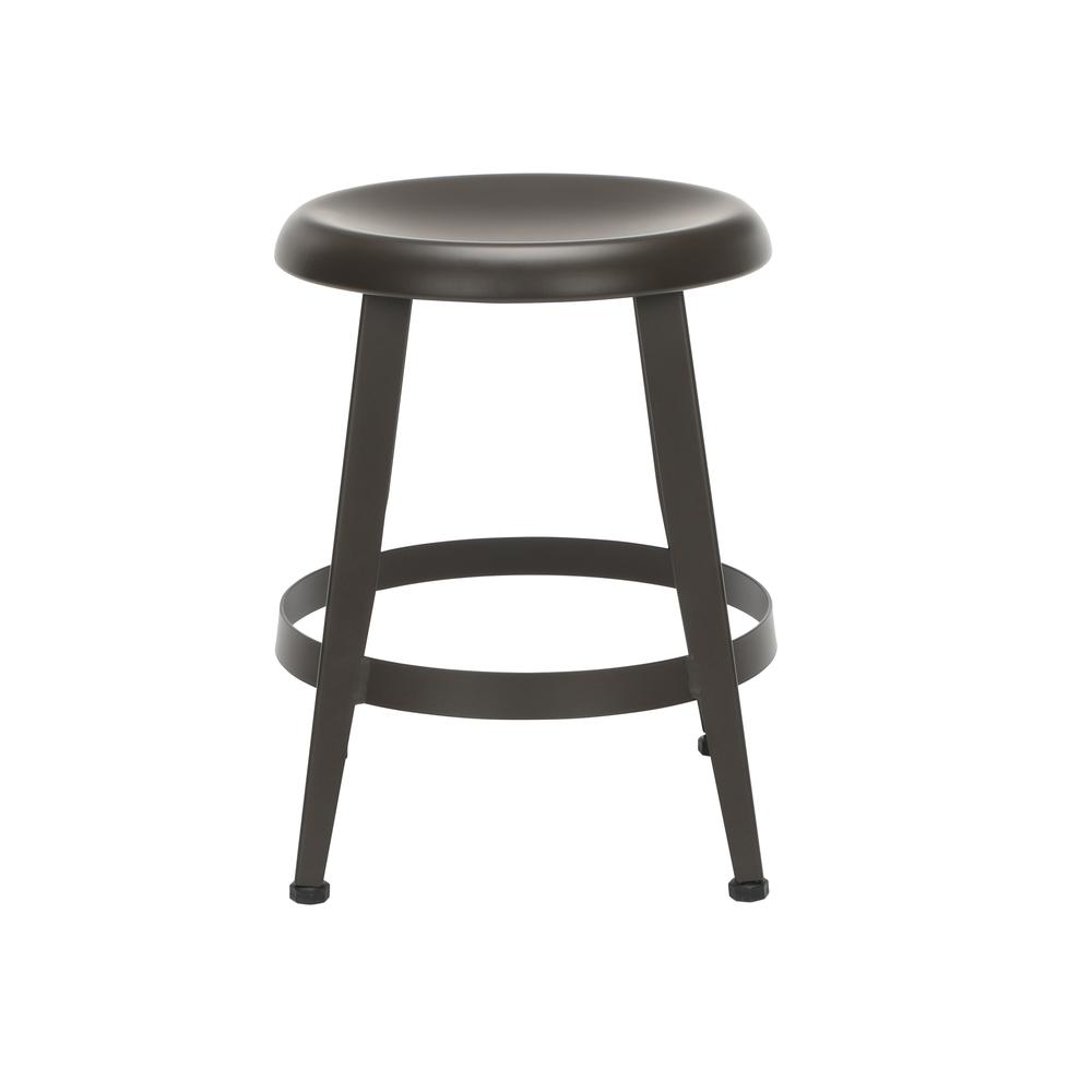 18" Table Height Metal Stool, in Antique Brown. Picture 5