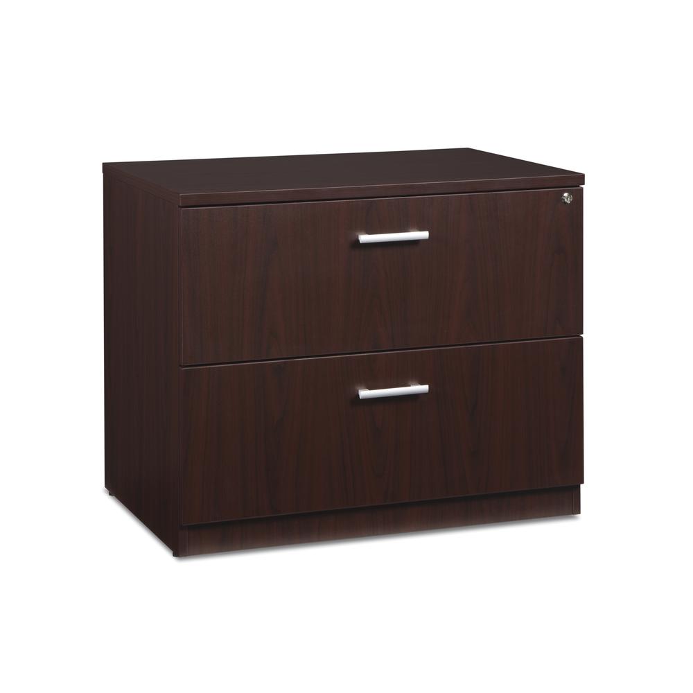 OFM Fulcrum Series Locking Lateral File Cabinet, 2-Drawer ...