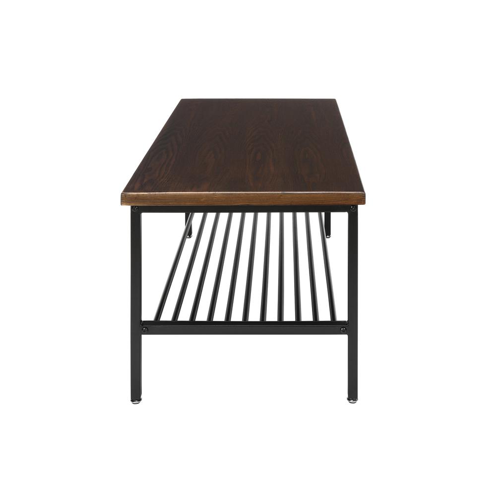 The OFM 161 Collection Industrial Modern Wood Top/Metal Frame Coffee Table with Metal Shelf blends easily in living rooms, recreational spaces, lobbies, and reception areas and provides the perfect pl. Picture 4