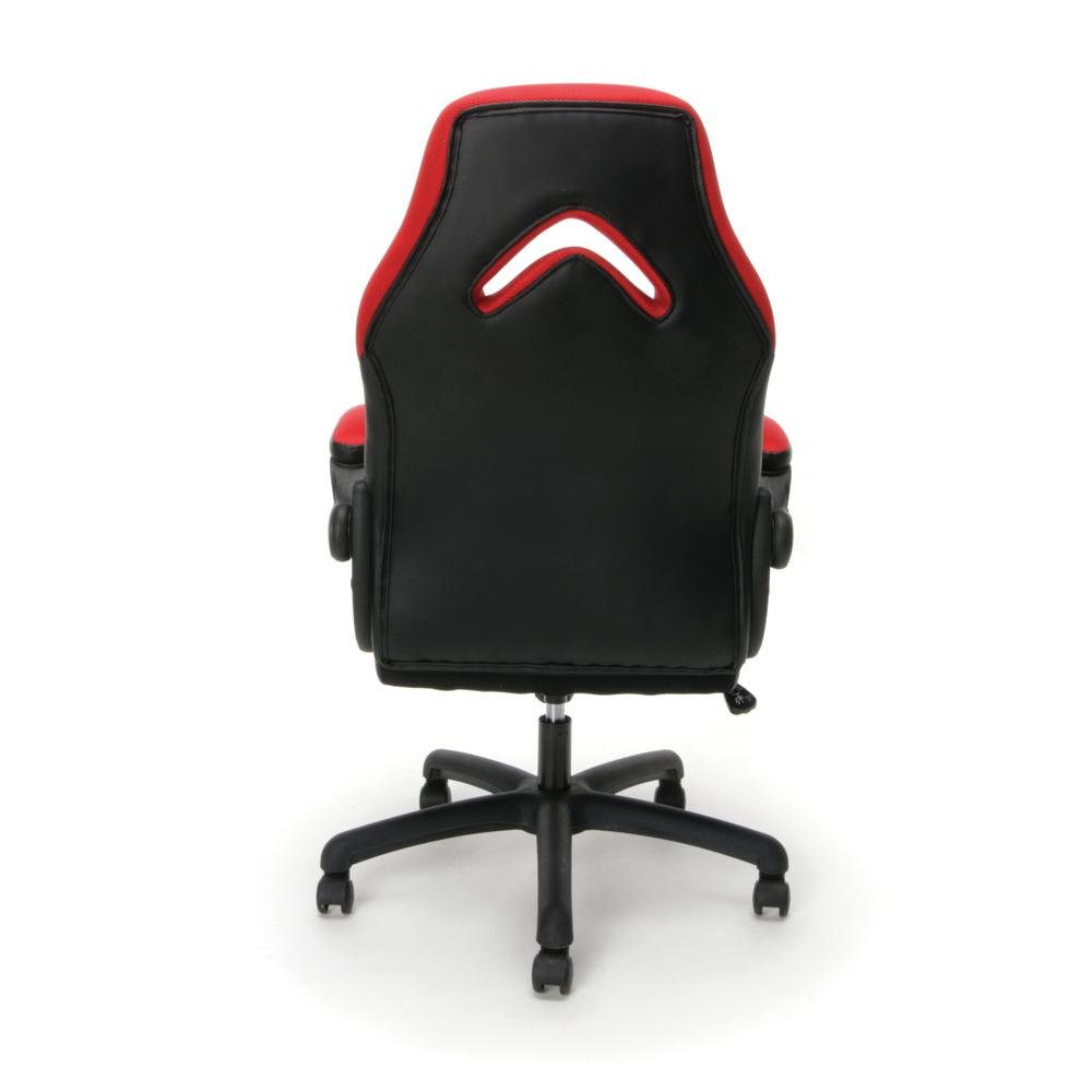 OFM Collection Racing Style Bonded Leather Gaming Chair, in Red (ESS-3085-RED). Picture 3