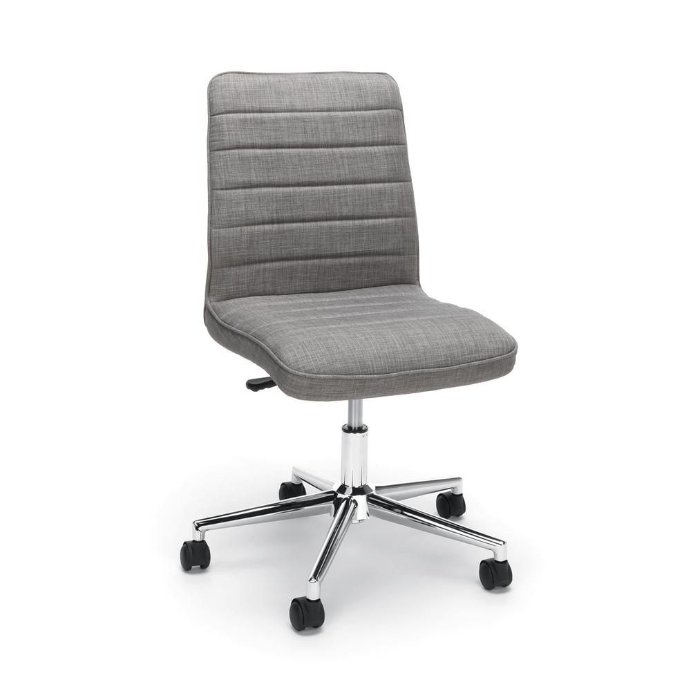 Essentials by OFM ESS-2080 Fabric Mid-Back Armless Chair, Gray. Picture 1