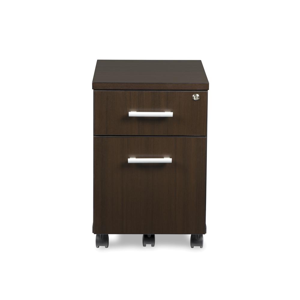 Ofm Fulcrum Series Locking Pedestal Mobile 2 Drawer Filing Cabinet Espresso Cl Mbf Esp