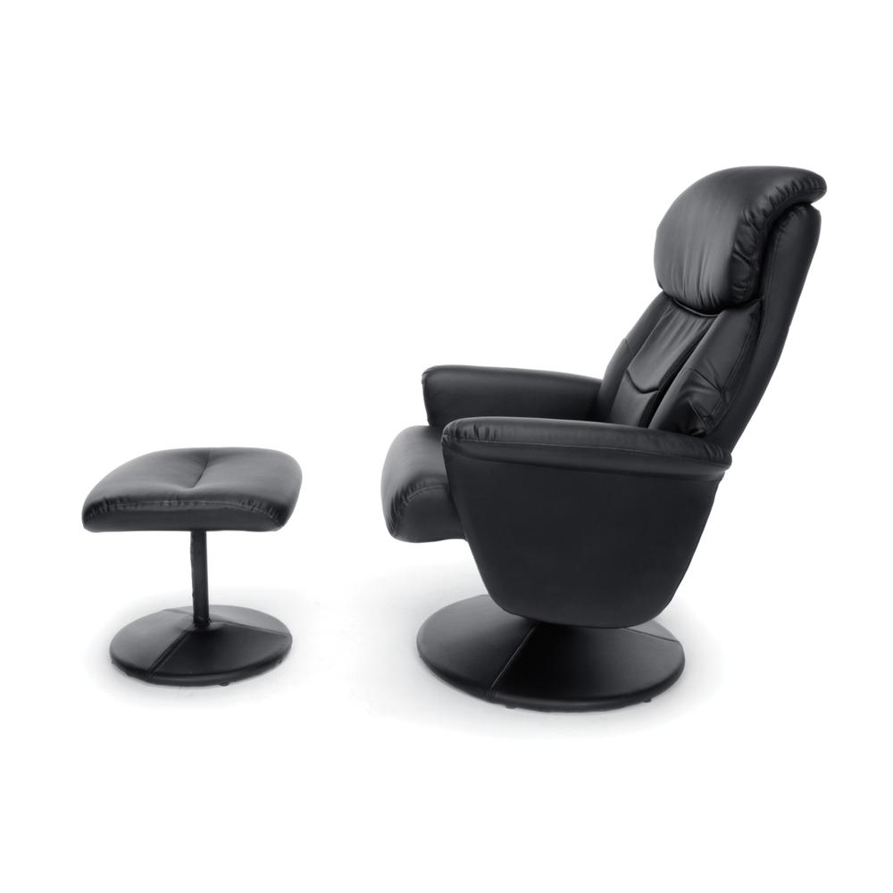 OFM ESS-7050M Heated Shiatsu Massage Bonded Leather Recliner and Ottoman. Picture 5